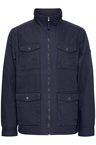 Indicode IDBolven Herren Feldjacke Übergangsjacke Jacke nicht gefüttert mit Stehkragen, Größe:XL, Farbe:Navy (400) von Indicode