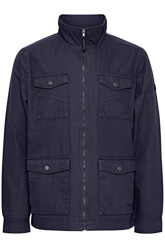 Indicode IDBolven Herren Feldjacke Übergangsjacke Jacke nicht gefüttert mit Stehkragen, Größe:S, Farbe:Navy (400) von Indicode