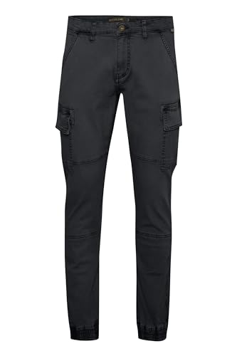 Indicode IDBromfield Herren Cargohose Lange Hose mit Cargotaschen Gesäßtaschen Baumwollmischung Regular fit, Größe:L, Farbe:Black (999) von Indicode