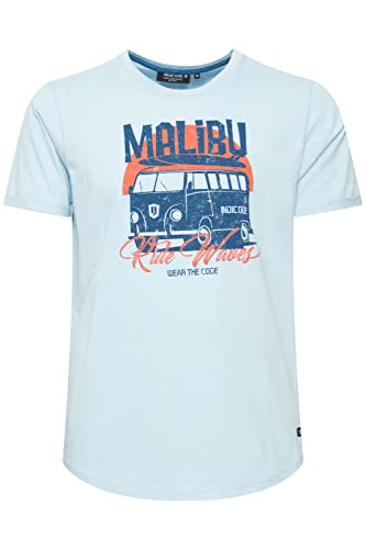 Indicode IDDaniel Herren T-Shirt Kurzarm Shirt mit Print Rundhals-Ausschnitt Frontprint hochwertige Baumwoll-Qualität, Größe:XL, Farbe:Sky Way (403) von Indicode