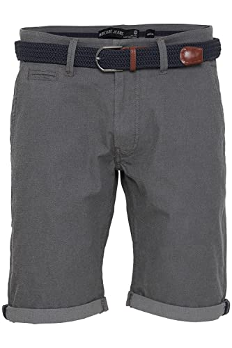 Indicode IDFigno Herren Chino Shorts Bermuda Kurze Hose mit Gürtel, Größe:L, Farbe:Dark Grey (910) von Indicode