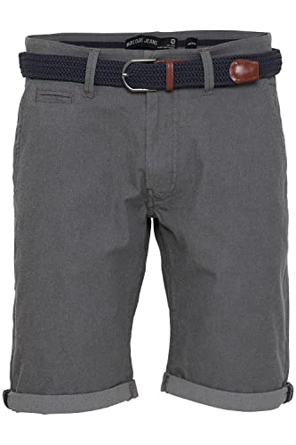 Indicode IDFigno Herren Chino Shorts Bermuda Kurze Hose mit Gürtel, Größe:M, Farbe:Dark Grey (910) von Indicode