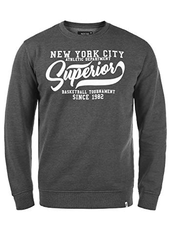 Indicode IDGalilero Herren Sweatshirt Pullover Sweater mit Rundhals-Ausschnitt Rippbündchen Baumwollmischung Regular fit, Größe:M, Farbe:Grey Mix (914) von Indicode