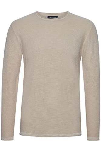 Indicode IDKarpo Herren Strickpullover Feinstrick Pullover mit Rundhalsausschnitt, Größe:3XL, Farbe:Fog (004) von Indicode