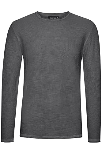 Indicode IDKarpo Herren Strickpullover Feinstrick Pullover mit Rundhalsausschnitt, Größe:XXL, Farbe:Pewter (902) von Indicode