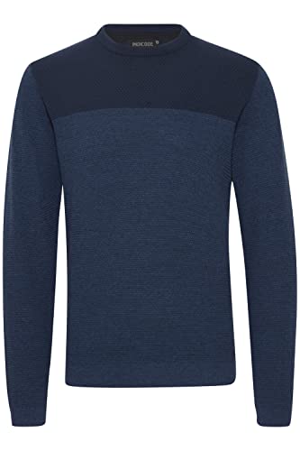 Indicode IDLabel Herren Strickpullover Feinstrick Pullover mit Rundhals-Ausschnitt, Größe:2XL, Farbe:Navy (400) von Indicode