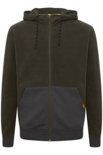 Indicode IDLando Herren Fleecejacke Sweatjacke Jacke mit hochabschließendem Kragen aus hochwetigem Fleece-Material, Größe:S, Farbe:Raven (930) von Indicode