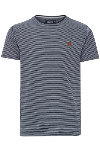 Indicode IDLupko - 40921MM Herren T-Shirt Kurzarm Shirt mit Streifen, Größe:3XL, Farbe:Dark Navy (502) von Indicode