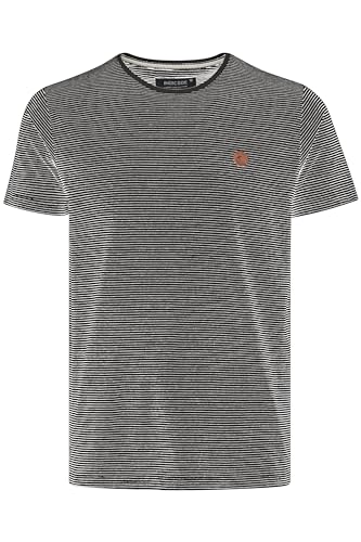Indicode IDLupko - 40921MM Herren T-Shirt Kurzarm Shirt mit Streifen, Größe:M, Farbe:Black (999) von Indicode