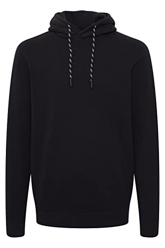 Indicode IDMatho Herren Strickpullover Kapuzenpullover Feinstrick Pullover mit Kapuze, Größe:L, Farbe:Black (999) von Indicode