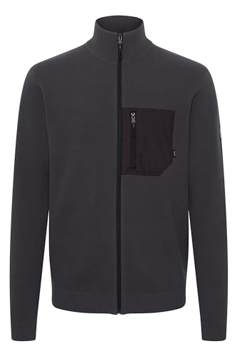 Indicode IDMedan - 35660MM Herren Strickjacke Cardigan Feinstrick, Größe:M, Farbe:Dk Grey (910) von Indicode