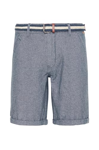 Indicode IDMews Herren Chino Shorts Bermuda Kurze Hose mit Gürtel Eingriffstaschen 100% Baumwolle Regular fit, Größe:3XL, Farbe:Mid Indigo (858) von Indicode