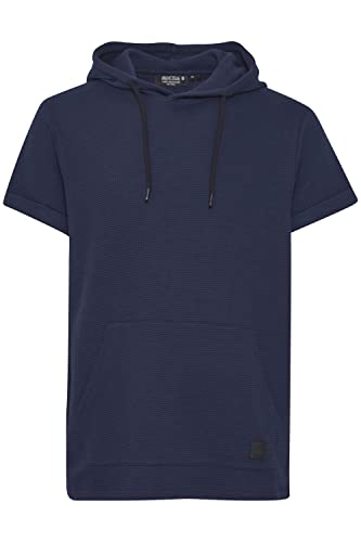 Indicode IDNils Herren Sweatshirt Hoodie Kapuzenpullover Pullover mit Kapuze und Känguru Tasche Kurzarm, Größe:XL, Farbe:Navy (400) von Indicode