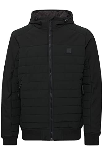 Indicode IDPario Steppjacke Herren Winterjacke Jacke mit Kapuze Regular Fit, Größe:L, Farbe:Black (999) von Indicode