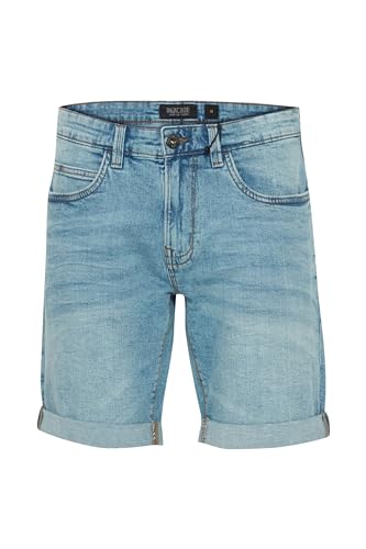 Indicode IDQuentin Herren Jeans Shorts Kurze Denim Hose im Stretch Eingriffstaschen Destroyed-Optik Baumwollmischung Regular fit, Größe:L, Farbe:Blue Wash (1014) von Indicode