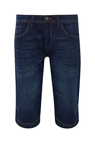 Indicode IDQuince Herren Jeans Shorts Kurze Denim Hose Eingrifftaschen Baumwollmischung Regular fit, Größe:L, Farbe:Dark Blue (855) von Indicode