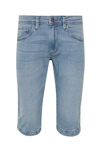 Indicode IDQuince Herren Jeans Shorts Kurze Denim Hose Eingrifftaschen Baumwollmischung Regular fit, Größe:S, Farbe:Blue Wash (1014) von Indicode