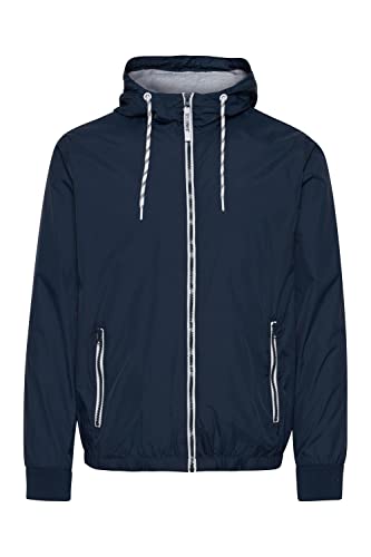 Indicode IDRikko Herren Übergangsjacke Herrenjacke Jacke hochabschließender Kragen mit Kapuze, Größe:3XL, Farbe:Navy (400) von Indicode