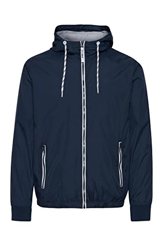Indicode IDRikko Herren Übergangsjacke Herrenjacke Jacke hochabschließender Kragen mit Kapuze, Größe:L, Farbe:Navy (400) von Indicode