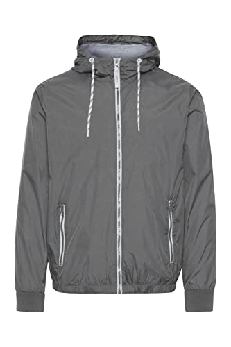 Indicode IDRikko Herren Übergangsjacke Herrenjacke Jacke hochabschließender Kragen mit Kapuze, Größe:XL, Farbe:Pewter (902) von Indicode