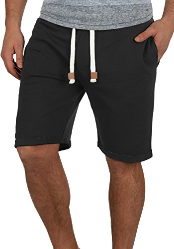 Indicode IDRion Herren Sweatshorts Kurze Hose Jogginghose mit Fleece-Innenseite und Kordel Regular Fit, Größe:M, Farbe:Black (999) von Indicode