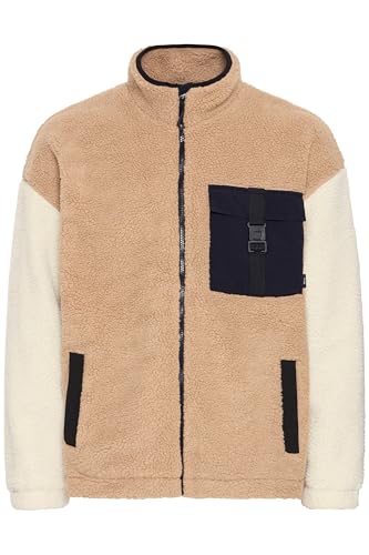 Indicode IDTrautmar Herren Jacke Übergangsjacke Teddy-Jacke mit Brusttasche Stehkragen Reißverschluss Label-Details Regular fit, Größe:M, Farbe:Cornstalk (013) von Indicode