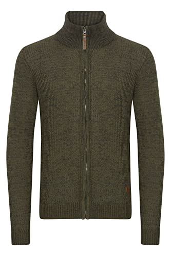 Indicode IDValego Herren Strickjacke Cardigan Grobstrick mit hochabschließendem Kragen aus hochwertigem Baumwoll-Material, Größe:XXL, Farbe:Army (600) von Indicode