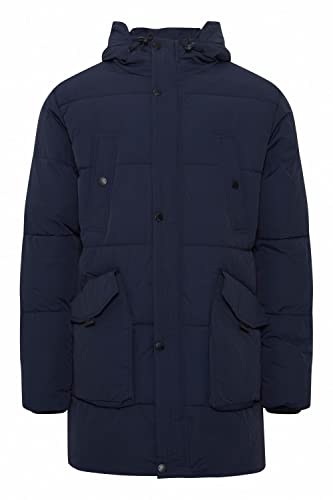 Indicode IDZeppal Steppjacke Herren Parka Winterjacke Steppparka warm gefüttert mit hochabschließendem Kragen aus wasserabweisendem Material, Größe:L, Farbe:Navy (400) von Indicode
