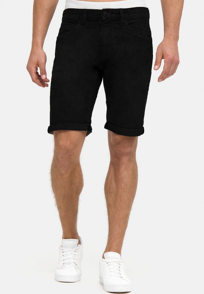 Indicode Jeansshorts Herren Caden Jeans Shorts Herrenshorts mit 5 Taschen, Denimstyle von Indicode
