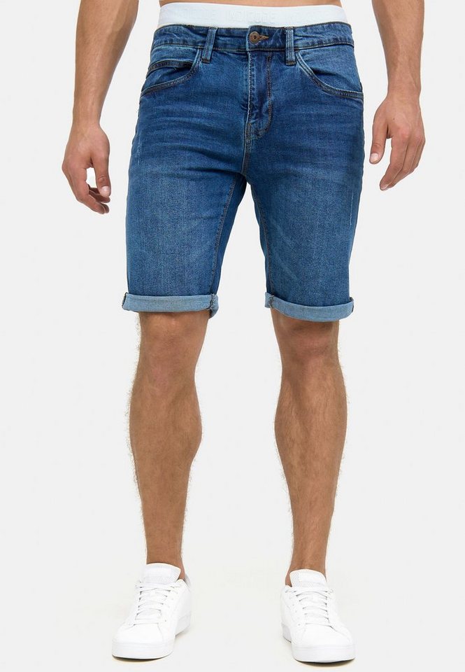 Indicode Jeansshorts Herren Caden Jeans Shorts Herrenshorts mit 5 Taschen, Denimstyle von Indicode