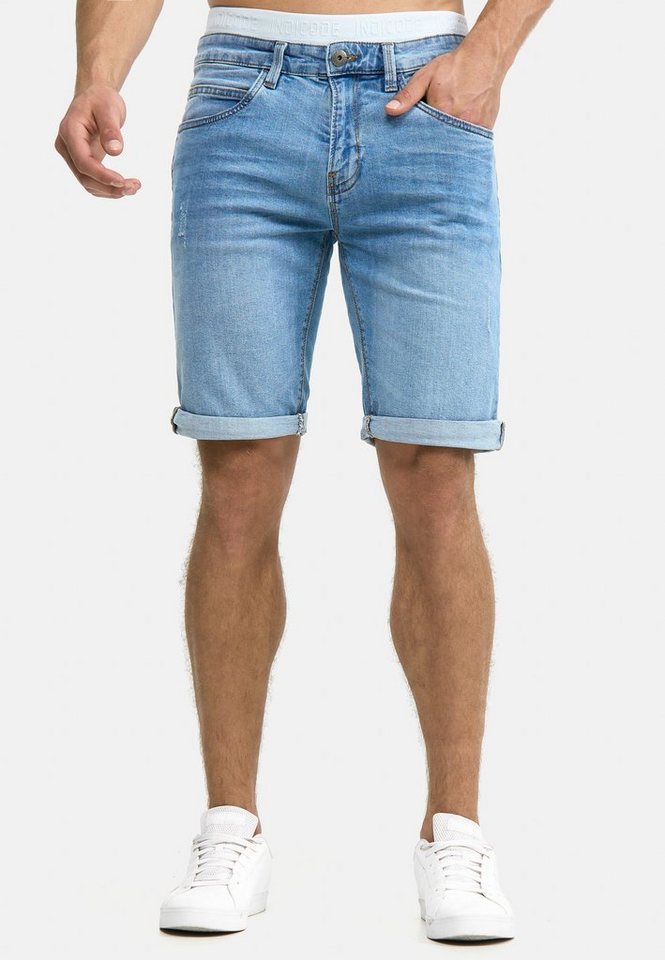 Indicode Jeansshorts Herren Caden Jeans Shorts Herrenshorts mit 5 Taschen, Denimstyle von Indicode