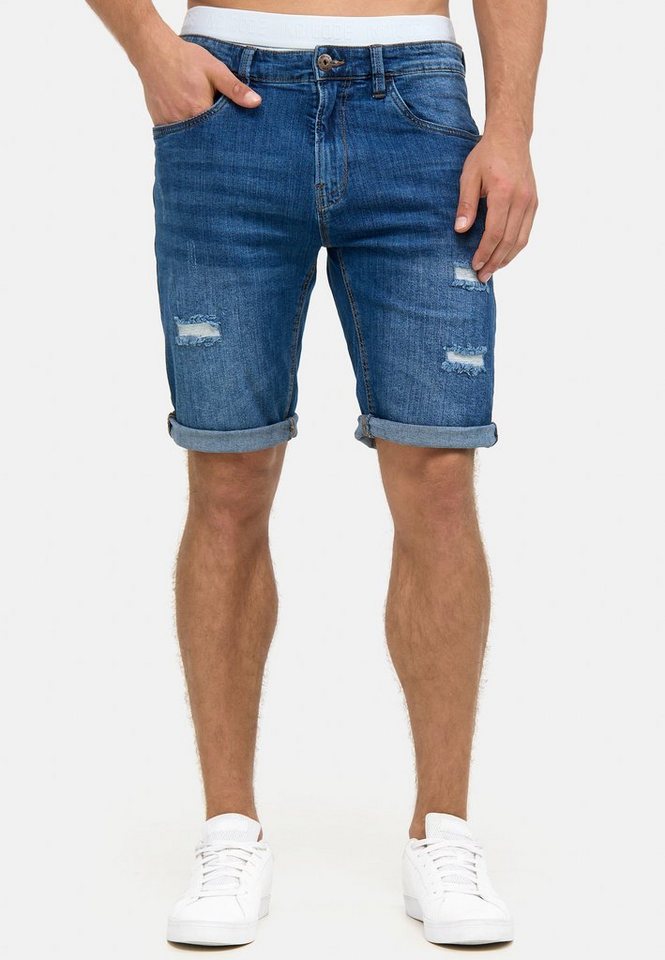 Indicode Jeansshorts Herren Caden Jeans Shorts Herrenshorts mit 5 Taschen, Denimstyle von Indicode