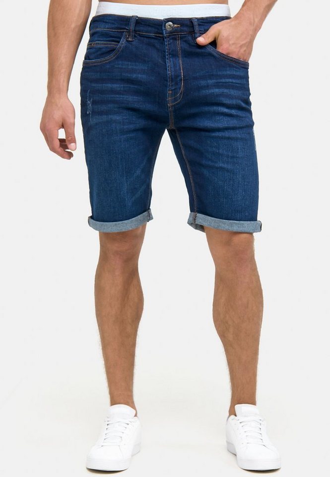 Indicode Jeansshorts Herren Caden Jeans Shorts Herrenshorts mit 5 Taschen, Denimstyle von Indicode