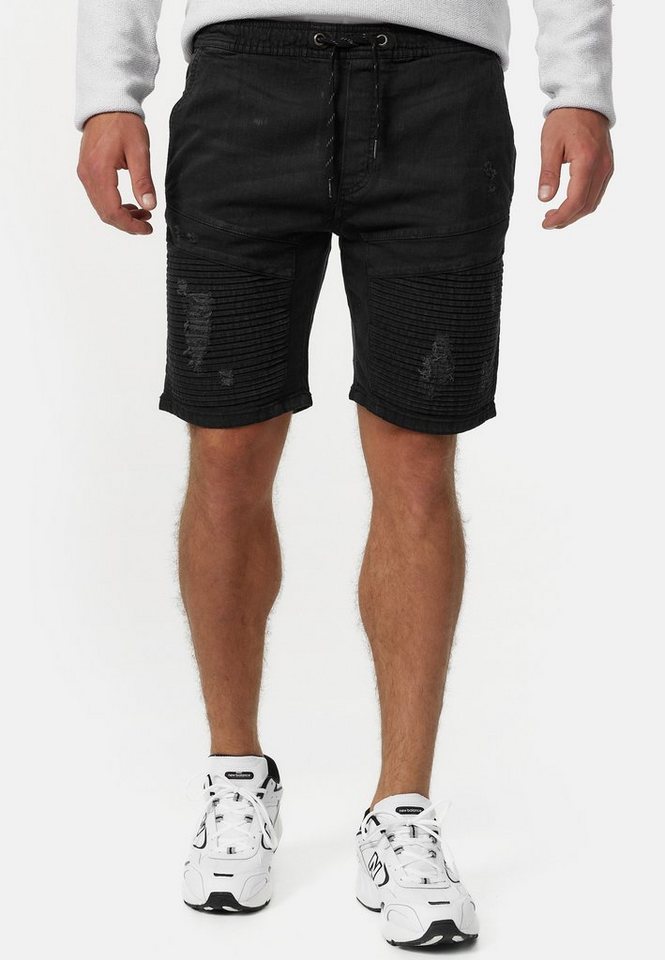 Indicode Jeansshorts Herren Ernest Jeans Shorts Herrenshorts aus elastischer Baumwoll-Qualität von Indicode