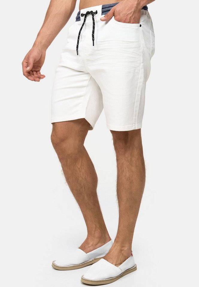 Indicode Jeansshorts Ettore mit 5 Taschen und elastischem Bund mit Kordelzug Indicode Jeansshorts Ettore mit 5 Taschen und elastischem Bund mit Kordelzug von Indicode