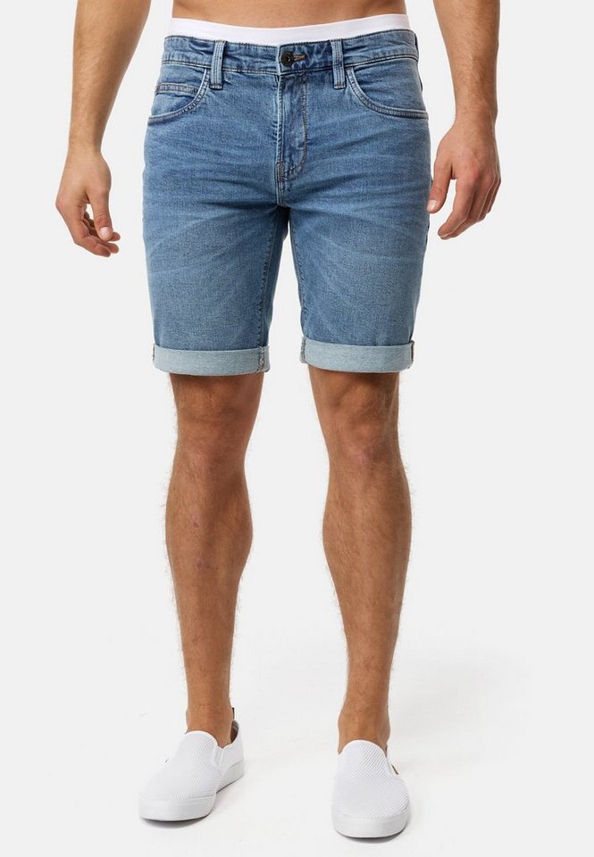 Indicode Jeansshorts Herren INDanny Jeans Shorts Herrenshorts aus elastischer Baumwoll-Qualität von Indicode