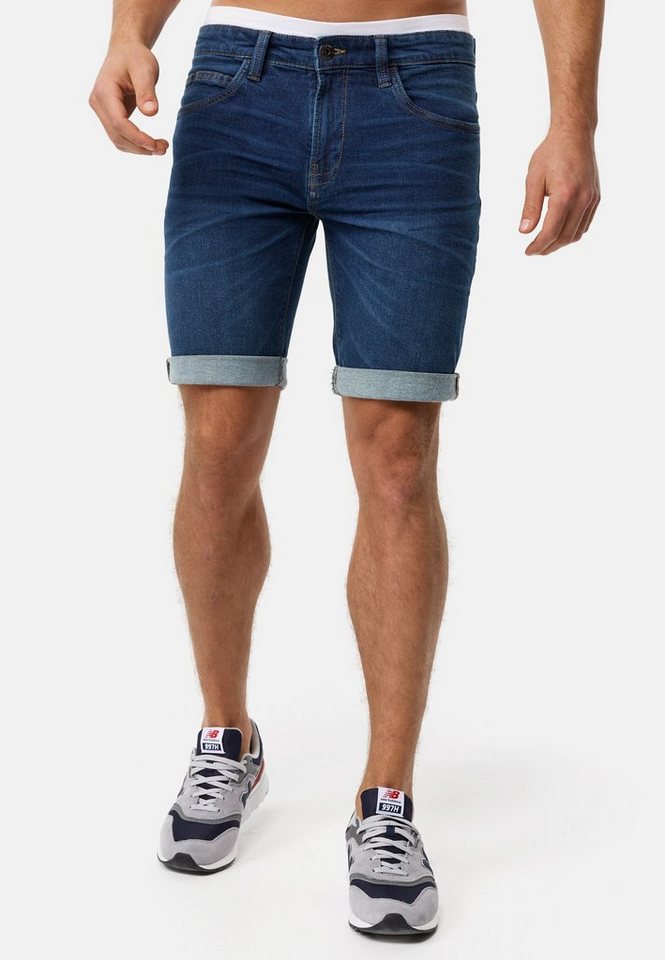 Indicode Jeansshorts Herren INDanny Jeans Shorts Herrenshorts aus elastischer Baumwoll-Qualität von Indicode