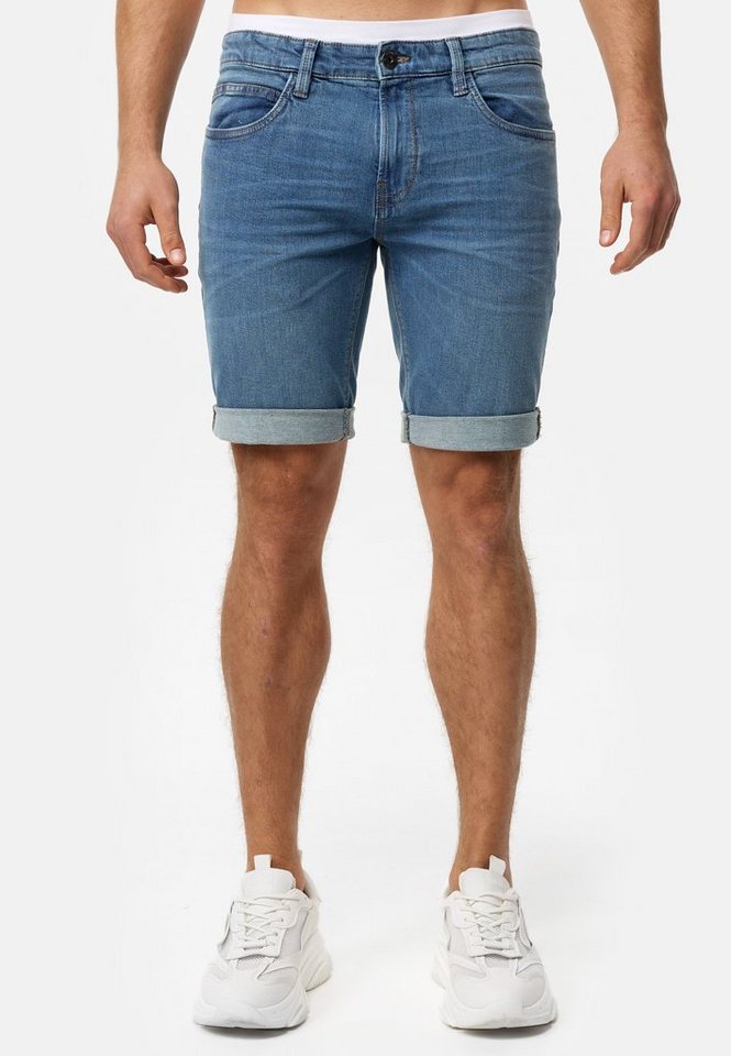 Indicode Jeansshorts Herren INDanny Jeans Shorts Herrenshorts aus elastischer Baumwoll-Qualität von Indicode