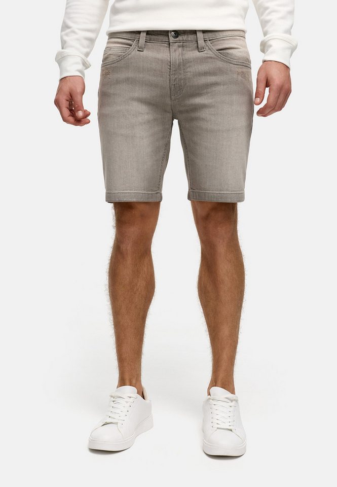 Indicode Jeansshorts Herren INMCFly Jeans Shorts Herrenshorts stretchy Denim-Shorts mit crushed washing von Indicode