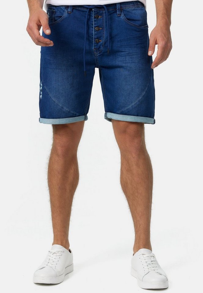 Indicode Jeansshorts Piano Trendige Herren Jogger Denim Shorts von Indicode