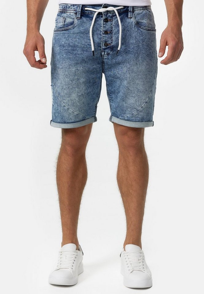 Indicode Sweatshorts Herren Piano Sweat Shorts Herrenshorts Trendige Herren Jogger Denim Shorts von Indicode