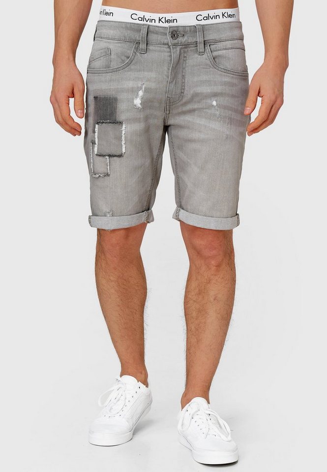 Indicode Jeansshorts Herren Roberts Jeans Shorts Herrenshorts aus elastischer Baumwoll-Qualität von Indicode