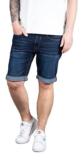 Indicode Joey Herren Shorts Jeansshorts Stretch Kurze Hose Jeans Short Denim (M, Blue) von Indicode