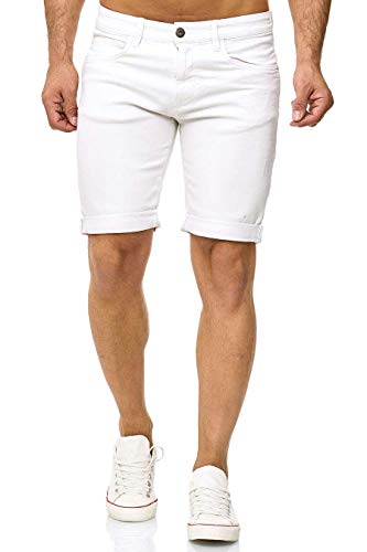 Indicode Kaden Denim Shorts, Farbe: Offwhite, Größe: XXL von Indicode