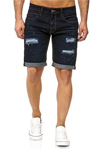 Indicode Kaden Holes Denim Shorts, Farbe: Rinse Wash, Größe: XL von Indicode