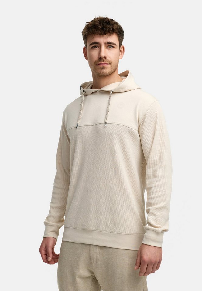 Indicode Hoodie Herren INTommaso Sweatshirt Kapuze Herrenhoodie aus Waffelstrick-Jersey für eine leichte, luftige Textur von Indicode