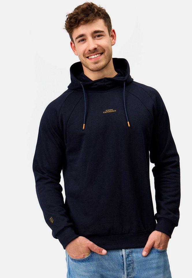 Indicode Kapuzenpullover INVir mit kurzem Schalkragen und Kapuze von Indicode