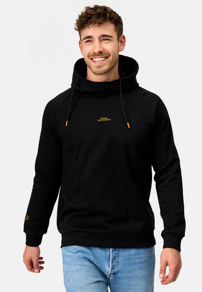 Indicode Kapuzenpullover INVir mit kurzem Schalkragen und Kapuze von Indicode