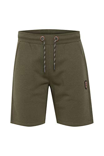 Indicode Kultop Herren Sweatshorts Kurze Hose Jogginghose mit elastischem Bund und Kordelzug, Größe:L, Farbe:Army (600) von Indicode