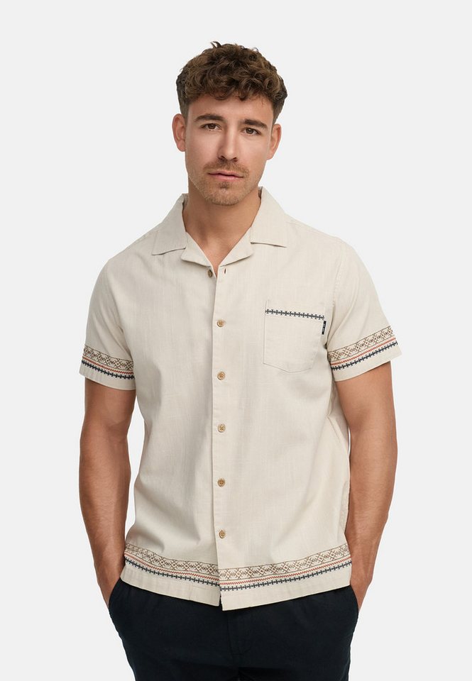 Indicode Kurzarmhemd Herren INCotta Herrenhemd Kurzarm Kurzarm-Hemd mit dekorativer Musterung von Indicode